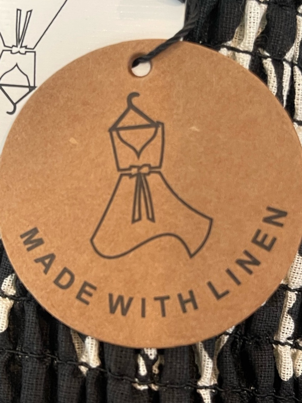 Smocked Wide-Leg Jumpsuit in Black & Cream - Picture 7 of 7